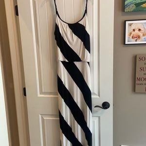 Long black and white dress, White House Black Market